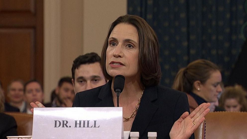 Fiona Hill S Gender Critique During Public Impeachment Testimony Gets Applause Online Abc News
