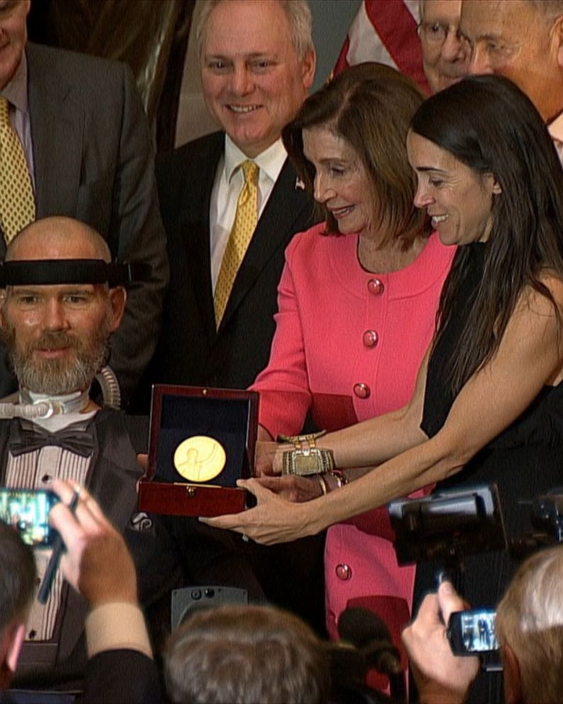 Steve Gleason receives the Congressional Gold Medal for his ALS work