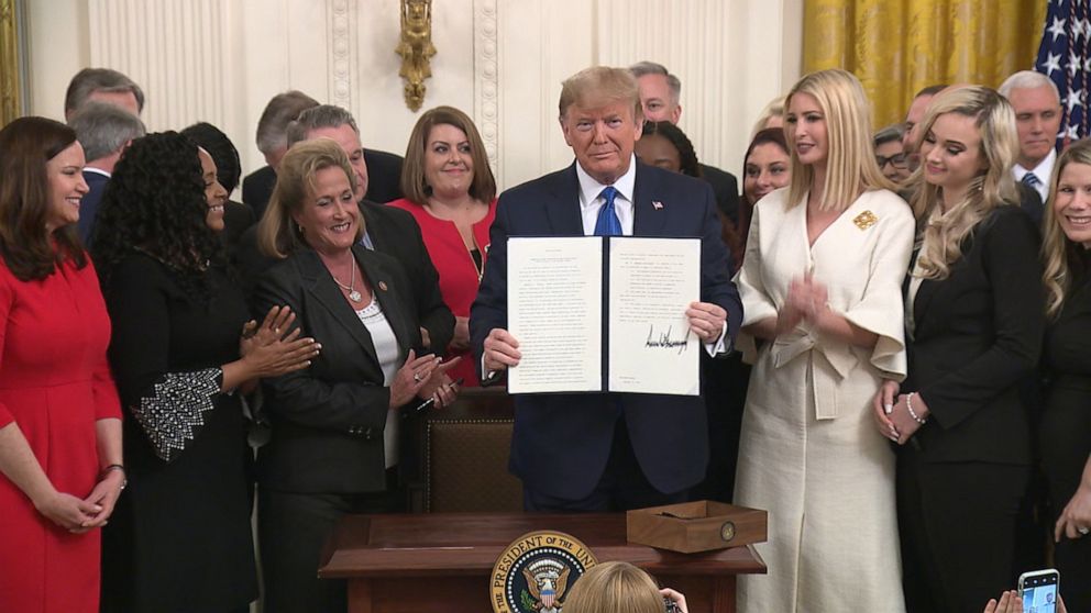 Video Trump Signs Order To Combat Human Trafficking Abc News 