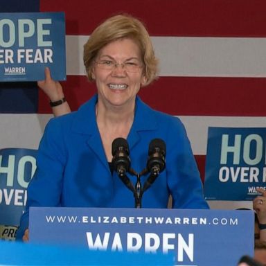 VIDEO: Elizabeth Warren takes the stage