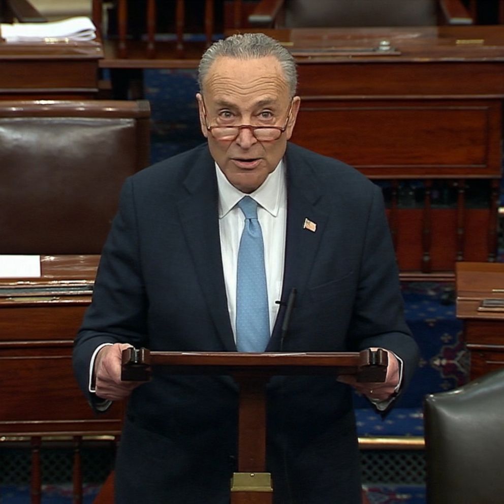 Schumer says he regrets comments Chief Justice Roberts called 'dangerous'  threats - ABC News