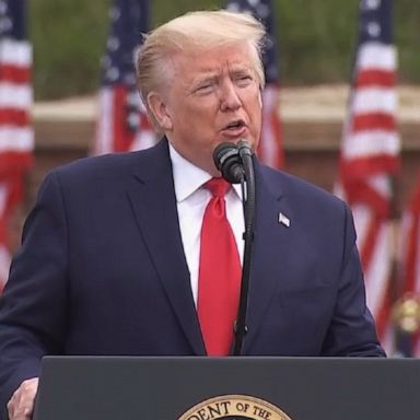 PHOTO: President Donald Trump gave remarks at Fort McHenry in Baltimore Monday. 