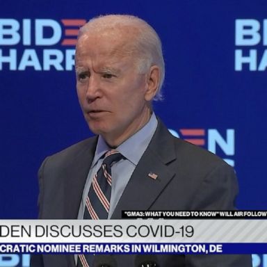 PHOTO: Joe Biden responded to Donald Trump’s accusation at ABC’s town hall that he didn’t put in a mask mandate, saying, “I’m not the president, he’s the president.”