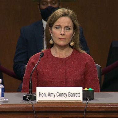 PHOTO: Senators question Supreme Court nominee Amy Coney Barrett on issues such as abortion, the Affordable Care Act and judicial philosophy. 