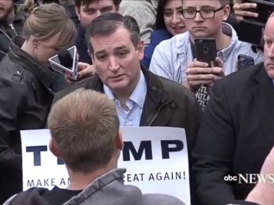 Ted Cruz Grapples with Trump Supporter in Indiana