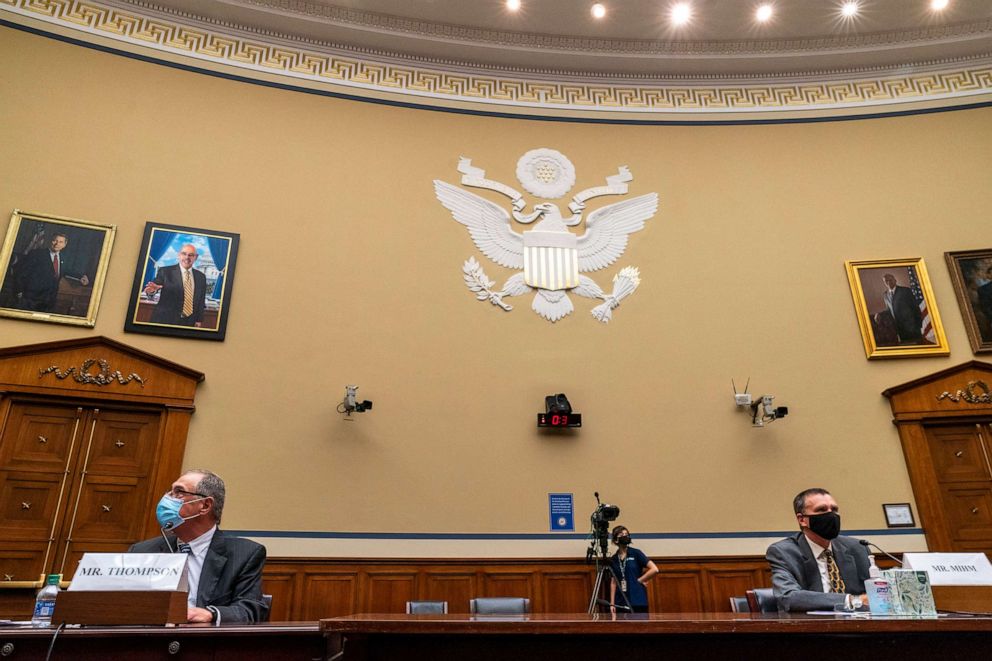 PHOTO: The Strategic Issues Team of the Government Accountability Office, testify before a House Oversight and Reform Committee hearing on the 2020 Census, Sept. 10, 2020, on Capitol Hill.