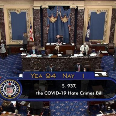 The Senate voted 94-1 to pass a bill to combat the rise of hate crimes against Asian Americans.