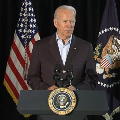 President Joe Biden and first lady Jill Biden thanked first responders as they continue search efforts in Surfside, Florida.