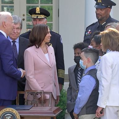 President Joe Biden signed a bill awarding law enforcement offers with the Congressional Gold Medal for defending the Capitol on Jan. 6.