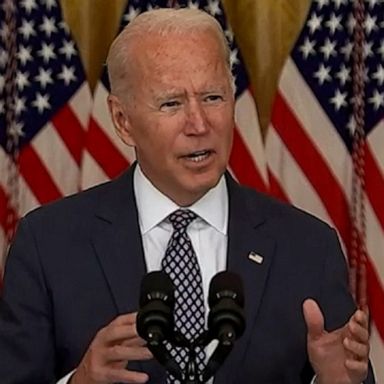 President Joe Biden took questions from the press Friday after a national address on the ongoing situation overseas.