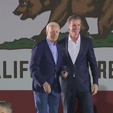 PHOTO: In his closing arguments for Gov. Gavin Newsom, President Joe Biden warned that the country's political future is on the ballot.