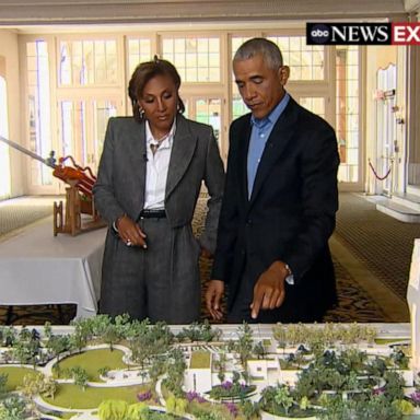 VIDEO: Former President Obama shows off 3D model of Obama Presidential Center