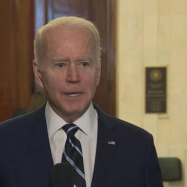 VIDEO: Biden speaks after meeting with senate Democrat's on voting rights 