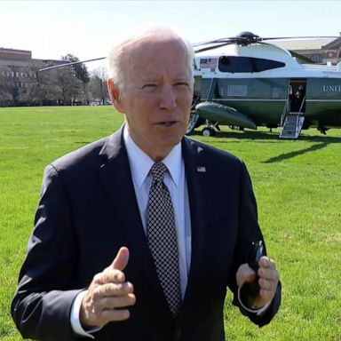 President Biden spoke to reporters about the "outrageous" situation in Bucha, Ukraine, as horrific images emerge.