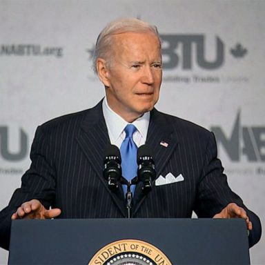 PHOTO: President Joe Biden announced new sanctions on Russia and denounced the atrocities witnessed in Bucha, a suburb of Ukraine's capital city Kyiv.