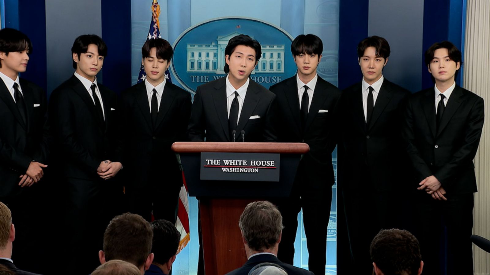 K-pop sensation BTS gives remarks at White House press briefing