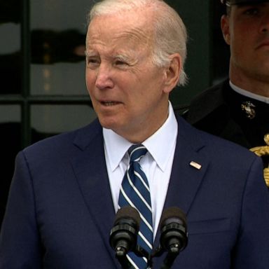 President Joe Biden welcomed the Wounded Warrior Project to the White House Thursday morning ahead of their annual bike ride.