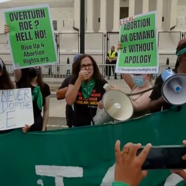 VIDEO: ABC News Live: Protests erupt outside Supreme Court following abortion decision