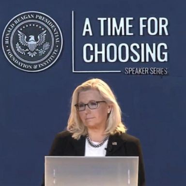 PHOTO: Rep. Liz Cheney appeared at the Reagan Presidential Foundation and Institute in Simi Valley, California, as part of a larger speaker series on the future of the GOP.