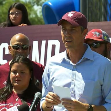 Democratic candidate Beto O'Rourke held a "Standing with Uvalde" press conference Friday alongside family members of the victims of the Robb Elementary School.