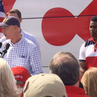 Rick Scott and Tom Cotton traveled to Georgia on Tuesday to support the state's GOP Senate nominee Herschel Walker.