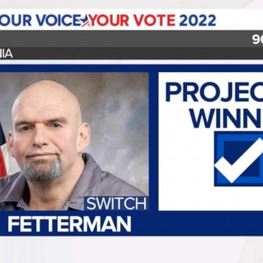 ABC News projects that Pennsylvania's Democratic Lt. Gov. John Fetterman will win the state's Senate race against Dr. Mehmet Oz, the GOP nominee and celebrity surgeon.