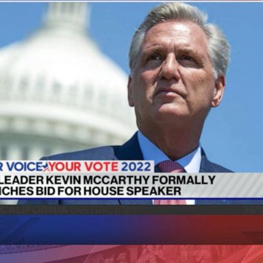 House GOP Leader Kevin McCarthy has formally announced a bid for House speaker in a letter to his colleagues, despite the number of races that remain outstanding. 