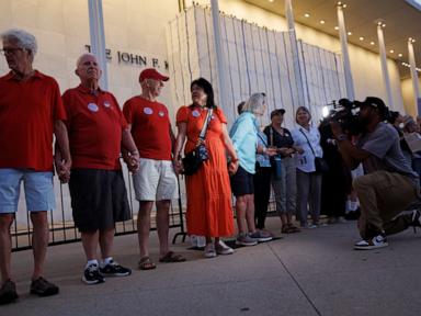 Protesters form human chain at Kennedy Center amid Trump's threats to demolish it