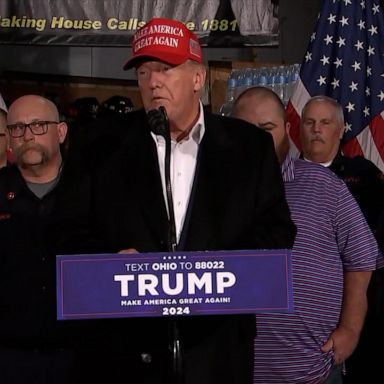 Former President Donald Trump on Wednesday toured the Ohio town near a toxic rain derailment three weeks ago.