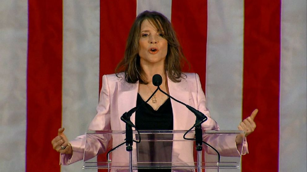 Video Marianne Williamson launches 2024 presidential campaign ABC News