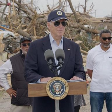 President Joe Biden and first lady Jill Biden pledged federal support after a tornado decimated the Mississippi town. 