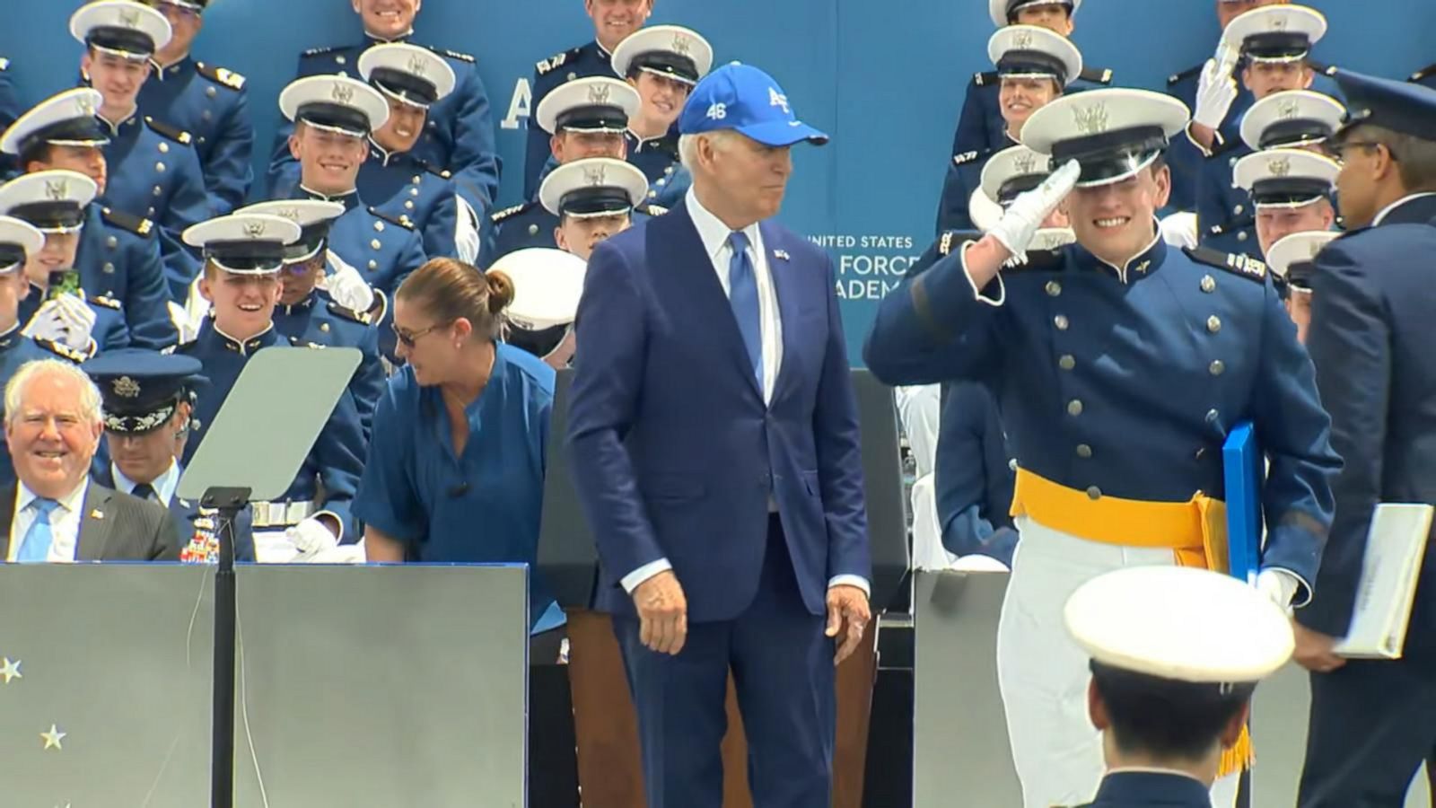 Biden falls at US Air Force Academy graduation ceremony Good Morning