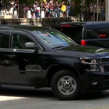 VIDEO: Trump departs courthouse following arraignment