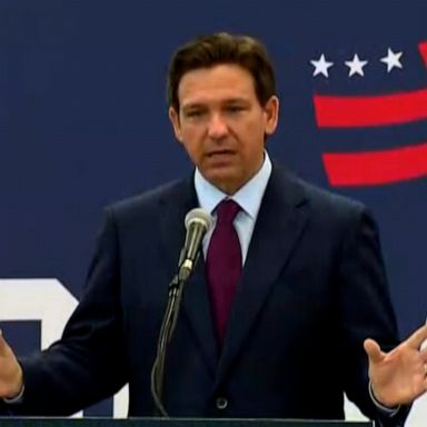 Florida Gov. Ron DeSantis unveiled a broad economic agenda podium in New Hampshire on Monday.