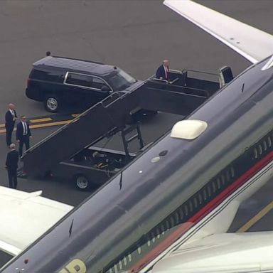 VIDEO: Trump departs Newark airport for his court appearance in Washington, DC