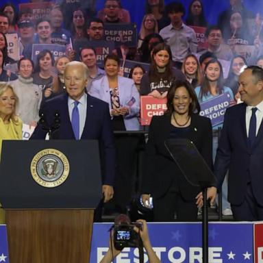 VIDEO: Biden and Harris rally for reproductive rights