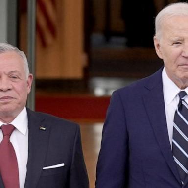 VIDEO: Biden sits with King Abdullah II of Jordan