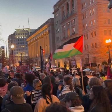 VIDEO: Protesters line Pennsylvania Ave route to the US Capitol