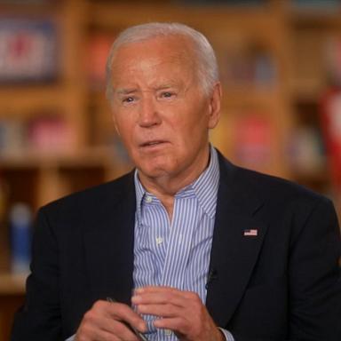 Speaking with ABC’s George Stephanopoulos, President Joe Biden discusses recent polls ahead of the 2024 election.