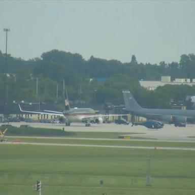 VIDEO: Trump arrives in Milwaukee ahead of RNC