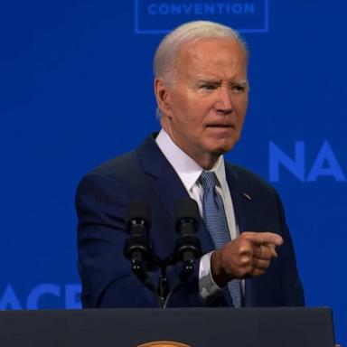 The president said a Black job is “the vice president of the United States” during a speech at the NAACP National Convention in Las Vegas on Tuesday.