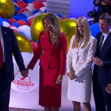 VIDEO: Trump wraps up RNC speech with family on stage