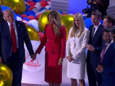 WATCH:  Trump wraps up RNC speech with family on stage