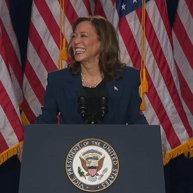 VIDEO: Kamala Harris holds 1st campaign rally since Biden's withdrawal