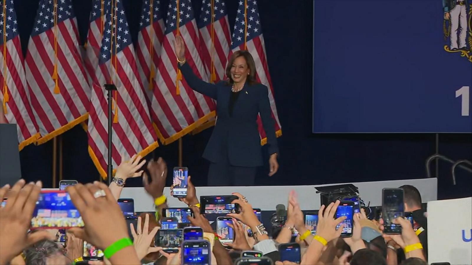Vance Harris Rally VP Harris holds first campaign rally since Biden's withdrawal - Good ...