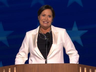 WATCH:  Former Trump official Stephanie Grisham speaks in favor of Harris at the DNC