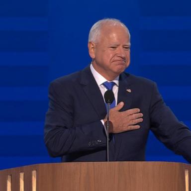 VIDEO: Tim Walz talks background, freedoms under Harris during keynote DNC address