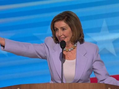 WATCH:  Nancy Pelosi takes the stage at DNC