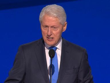 WATCH:  Bill Clinton says 'clear choice' in election during full DNC speech