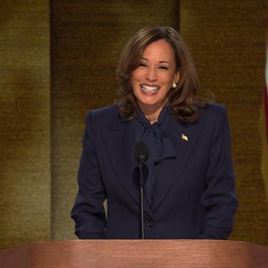 VIDEO: Kamala Harris wishes husband a happy anniversary at the DNC